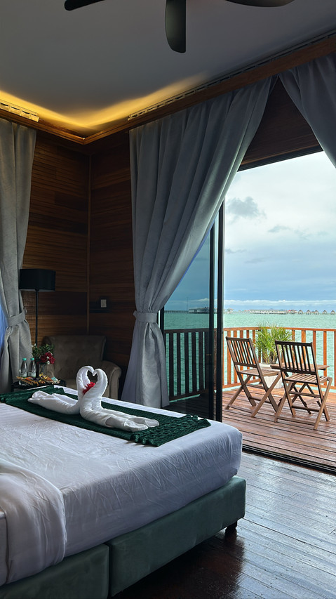 Deluxe Villa romantic overwater setting