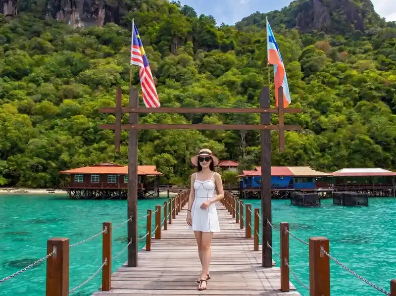 Bohey Dulang island in Tun Sakaran Marine Park