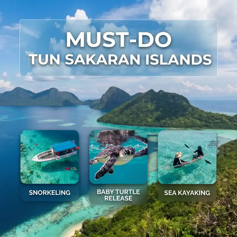 Multi day island hopping tour packages with Sky Water Villas in the Semporna Islands area.