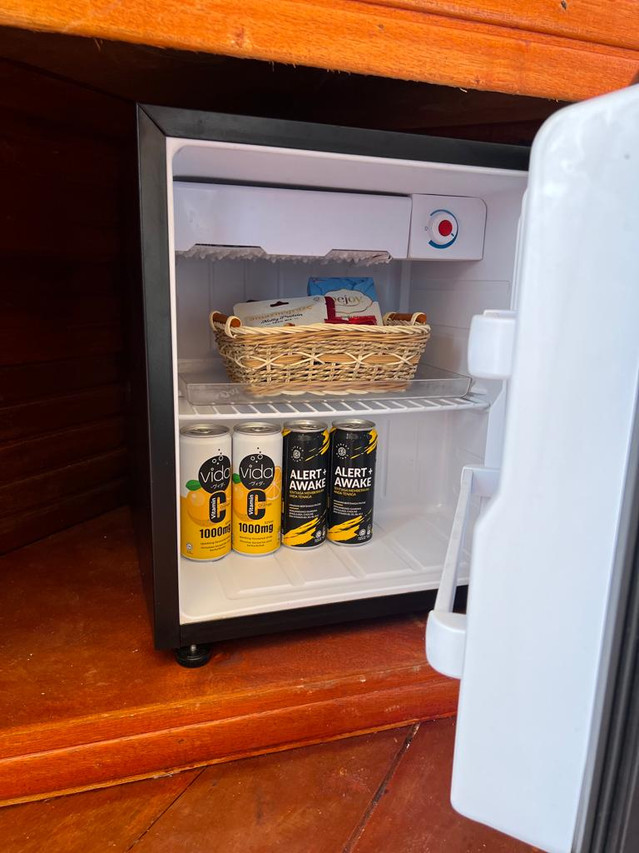 Premier Villa mini-fridge and snacks